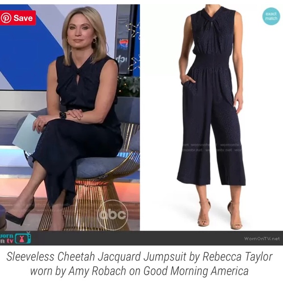 Rebecca Taylor cheetah jacquard jumpsuit - Picture 5 of 12